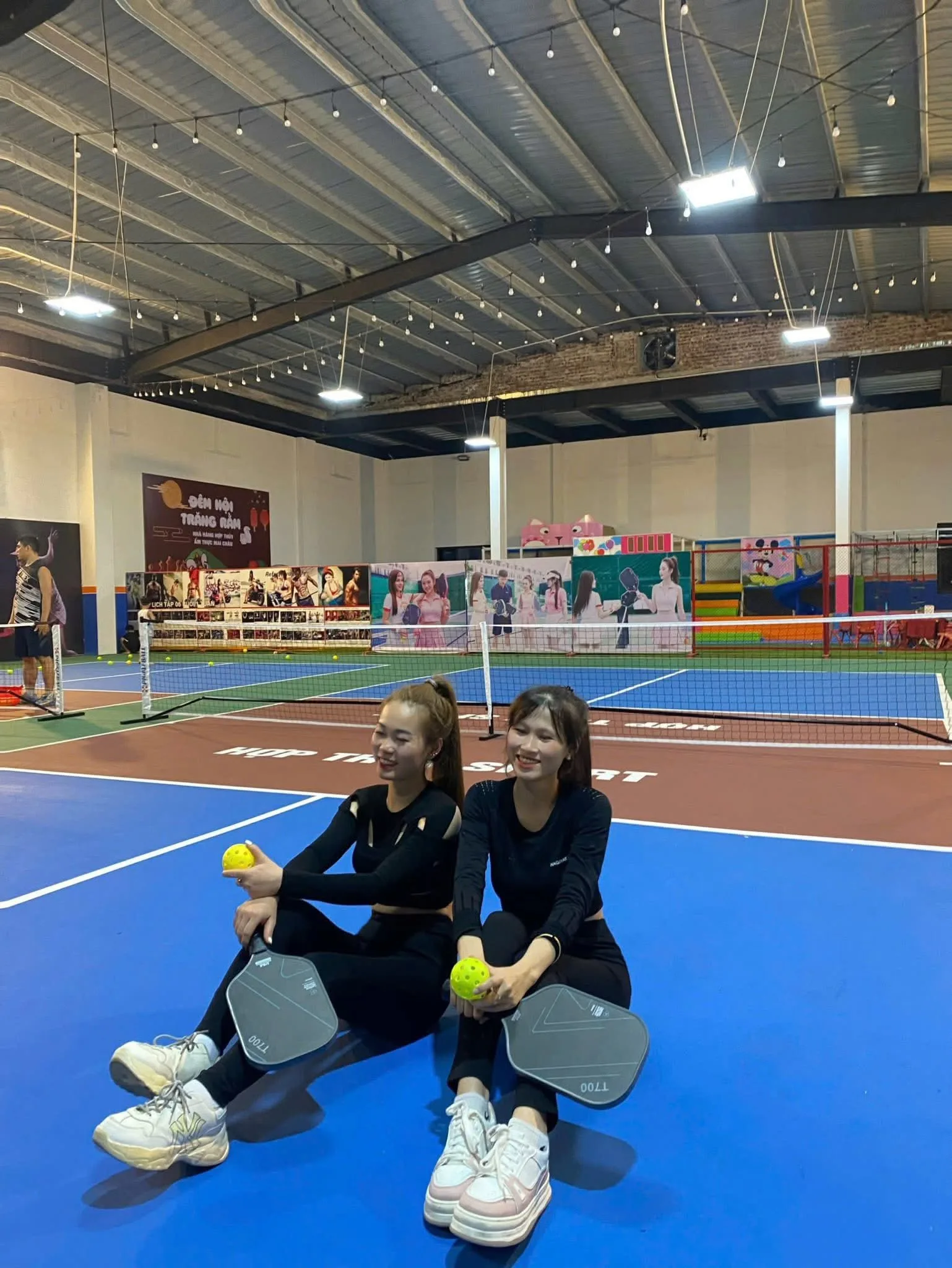 Không gian thực tế sân chơi Pickleball tại tầng 3 Hợp Thủy Mai Châu
