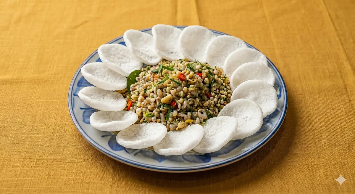 Ant eggs sticky rice