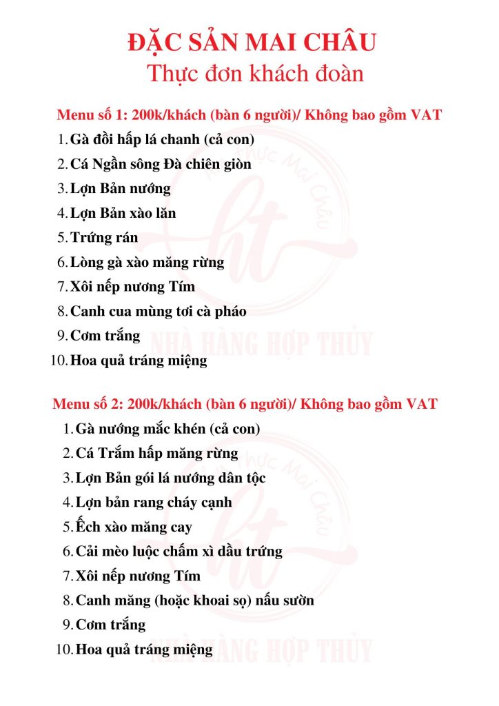 2026. Menu khach doan 2
